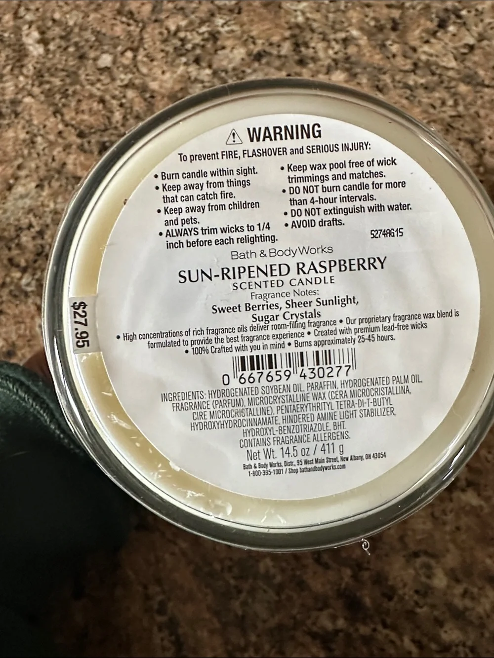 Bath & Body Works White Jar Candle Day 2025 with Navy Lid